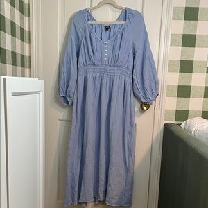 NWT J. Crew Light Blue Long Sleeve Dress Size M